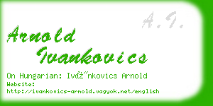 arnold ivankovics business card